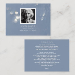 Gray Funeral Memorial Service Prayer Card  名刺