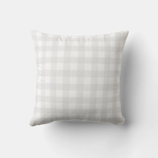 Gray Gingham Check クッション (裏面)