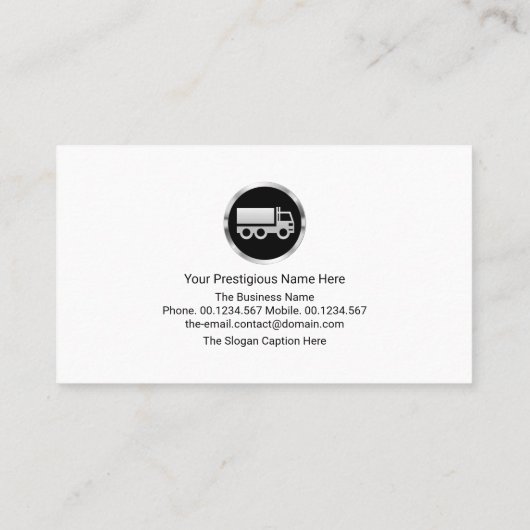 Gray Globe Layersシルバートラックロジスティクスドライバ 名刺 (裏面)