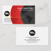 Gray Globe Layersシルバートラックロジスティクスドライバ 名刺 (正面/裏面)