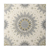 Gray Gold Mandala Pattern タイル (正面)
