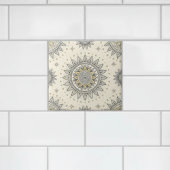 Gray Gold Mandala Pattern タイル