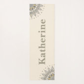 Gray Gold Mandala Pattern ヨガマット (裏面)