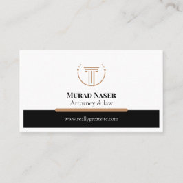 Gray & Gold Modern Attorney Design Elegant Lawyer 名刺
