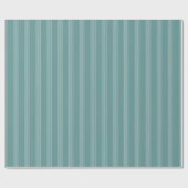 Gray Green & Light Gray Green Stripes ラッピングペーパー (フラット)