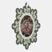 Gray-Green Snowberry+Greenery Holiday Paper オーナメントカード (右)