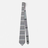 Gray Green With Black Stripes On Watercolor Paper ネクタイ (正面)