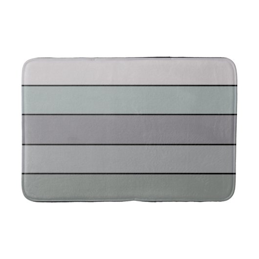 Gray Green With Black Stripes On Watercolor Paper バスマット (正面)