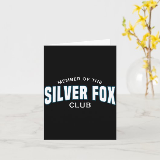 Gray Hair Don't Care G Headedness Men Fox  カード (黄色い花)