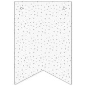 Gray Hand-Drawn Après Bébé Baby Shower バンティングフラッグ (第1の旗)