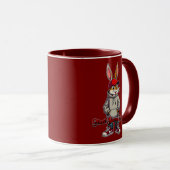 Gray Hoodie Street Bunny – Easter - caneca マグカップ (正面右)