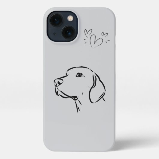 Gray iPhone 17 Case with Adorable Puppy Design iPhoneケース (裏面)