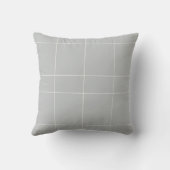 Gray Ivory Neutrals Checked Modern クッション (裏面)
