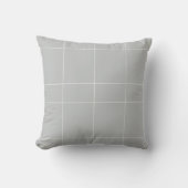 Gray Ivory Neutrals Checked Modern クッション (正面)
