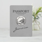 Gray Jamaica Passport日付の保存 セーブザデート (スタンド正面)