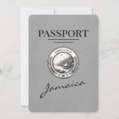 Gray Jamaica Passport日付の保存 セーブザデート (正面)