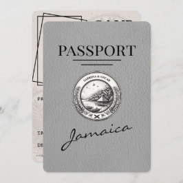 Gray Jamaica Passport日付の保存 セーブザデート
