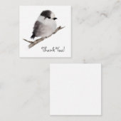 Gray Jay Bird Thank You Noteカード ノートカード (正面/裏面)
