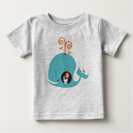 Gray Kids Shirt Bible Story Jonah And The Whale ベビーTシャツ