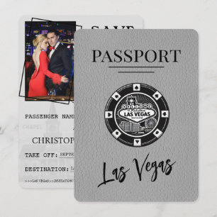 Gray Las Vegas Passport日付の保存 セーブザデート