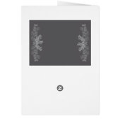  Gray Line Art Eucalyptus Photo Wedding Thank You (裏面)