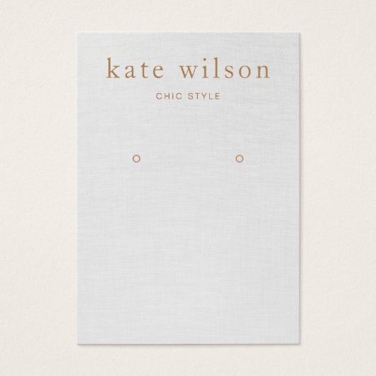 Gray Linen (image) Earring Display Card (正面)