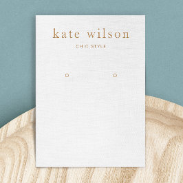 Gray Linen (image) Earring Display Card