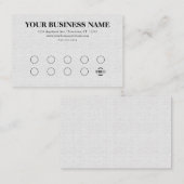 Gray Linen Look Generic Rewards 名刺 (正面/裏面)