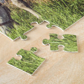 Gray Mare & Foal Horses Oversized ジグソーパズル (側面)