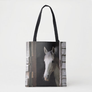 Gray Mare Horse Farm Animals Brown トートバッグ