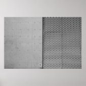 Gray metal galvanized sheet ポスター (正面)