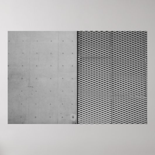 Gray metal galvanized sheet ポスター (正面)