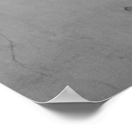 Gray metal galvanized sheet ポスター (角)