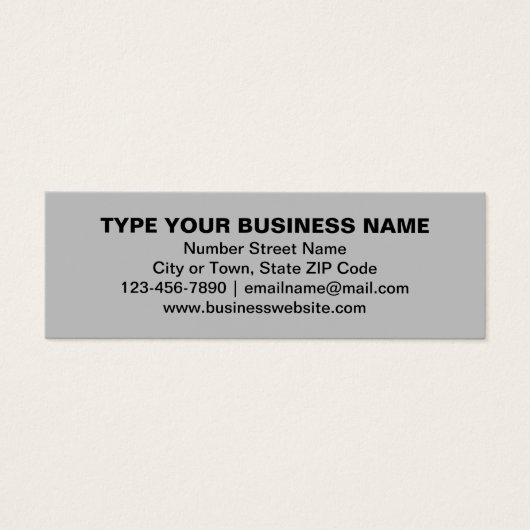 Gray Miniプロファイルカードのビジネスブランド (正面)