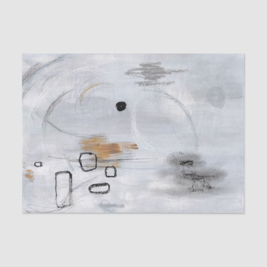Gray Minimalist Abstract Decoupage Tissue Paper 薄葉紙 (正面)