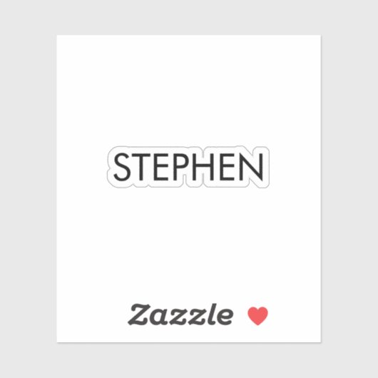 Gray minimalist custom name  シール (シート)