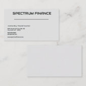 Gray Minimalist Finance Professional Adaptable 名刺 (正面/裏面)