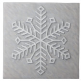 Gray Modern Art Snowflake Decorative Tile タイル (正面)