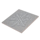 Gray Modern Art Snowflake Decorative Tile タイル (側面)