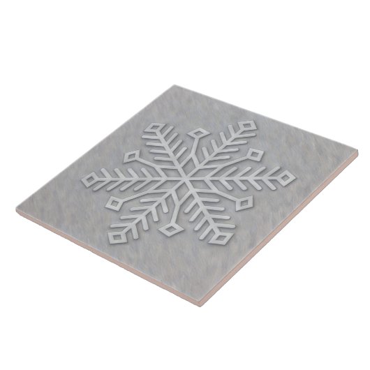 Gray Modern Art Snowflake Decorative Tile タイル (側面)