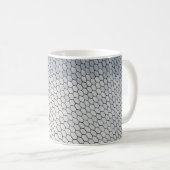 Gray octagonal art コーヒーマグカップ (正面右)
