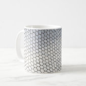 Gray octagonal art コーヒーマグカップ (正面左)