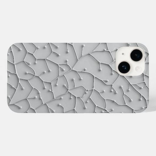 Gray Organic Pattern iPhone Case Minimal Style Case-Mate iPhoneケース (裏面 (横))