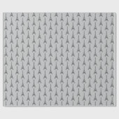 Gray Paris Gift Wrap Wrapping Paper France ラッピングペーパー (フラット)