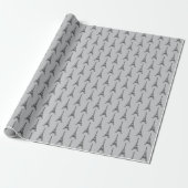 Gray Paris Gift Wrap Wrapping Paper France ラッピングペーパー (アンロールド)