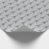 Gray Paris Gift Wrap Wrapping Paper France ラッピングペーパー (角)