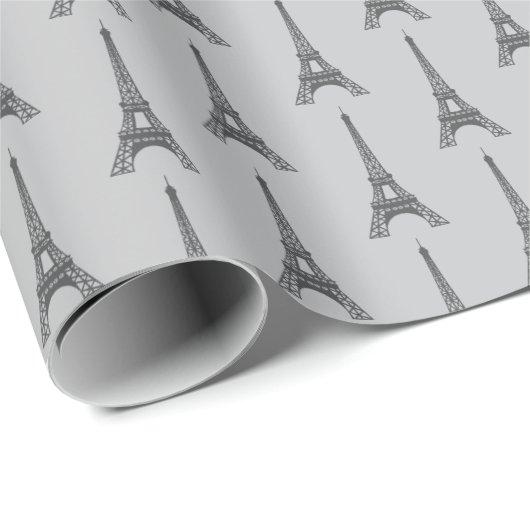 Gray Paris Gift Wrap Wrapping Paper France ラッピングペーパー (ロールコーナー)
