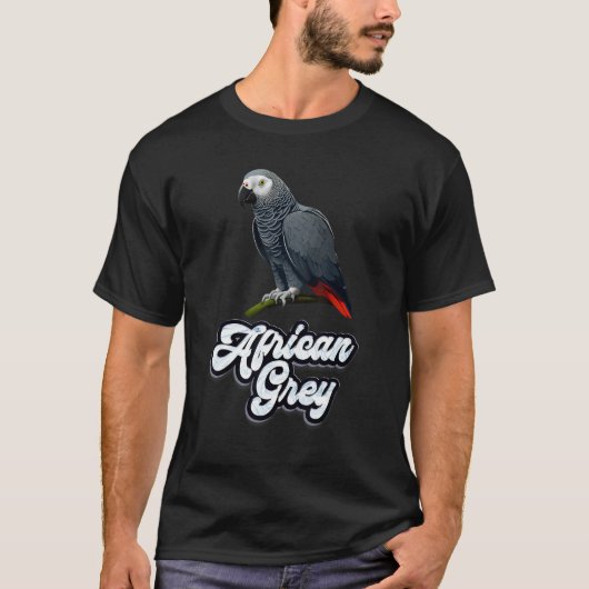 Gray Parrot Bird  Parrots Parrot African Grey  1 Tシャツ (正面)