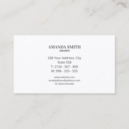 Gray Paw Prints Dog Groomer Business Card 名刺 (裏面)