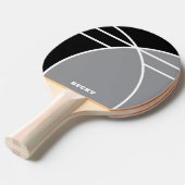 Gray Personalized Ping Pong Paddle with Name 卓球ラケット (正面アングル)